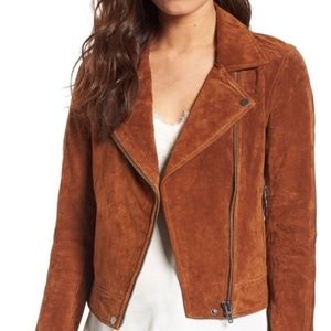 🧡 BLANKNYC Suede Moto Jacket Spice Brown